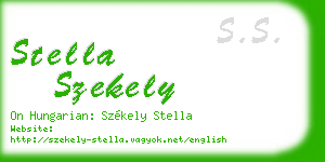 stella szekely business card