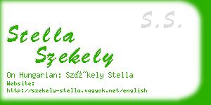 stella szekely business card